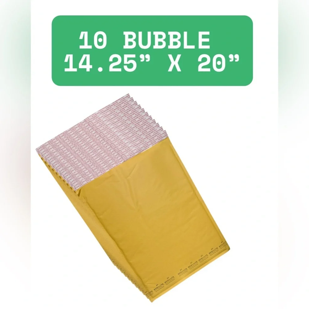XL Kraft Eco Bubble Shipping Bags and XL Poly Bags Set of 10 each